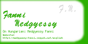 fanni medgyessy business card